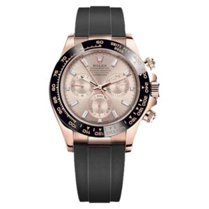 Rolex Cosmograph Daytona 40 mm herenhorloge met roze wijzerplaat en diamanten