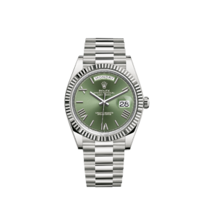 Day-Date Witgoud Groene Wijzerplaat 40 mm