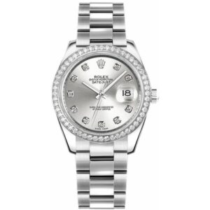 Datejust Zilver Diamant Oyster Armband 31 mm