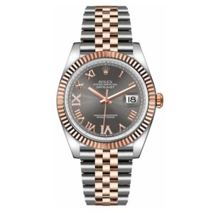 Datejust donkere rhodium wijzerplaat gefluteerde bezel 36 mm