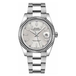 Datejust zilveren wijzerplaat Oyster-armband 41 mm