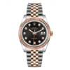 Datejust zwarte diamant wijzerplaat 36 mm