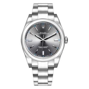 Oyster Perpetual Donker Rhodium 39 mm