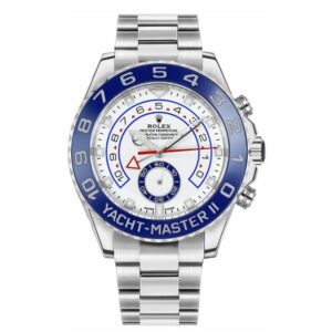 Yacht-Master II met blauwe en witte wijzerplaat, 44 mm