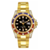 GMT-Master II 40 mm, goud, blauwe en rode diamanten