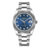 Datejust Blauwe Wijzerplaat met Diamanten 41 mm
